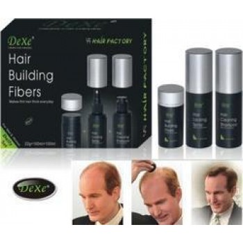 Dexe Hair Building Fiber Full Kit With Hair Locking Spray & Hair Cleaning Shampoo-Hair Loss Solution For Men & Women On Discount Price,Imported From UK,